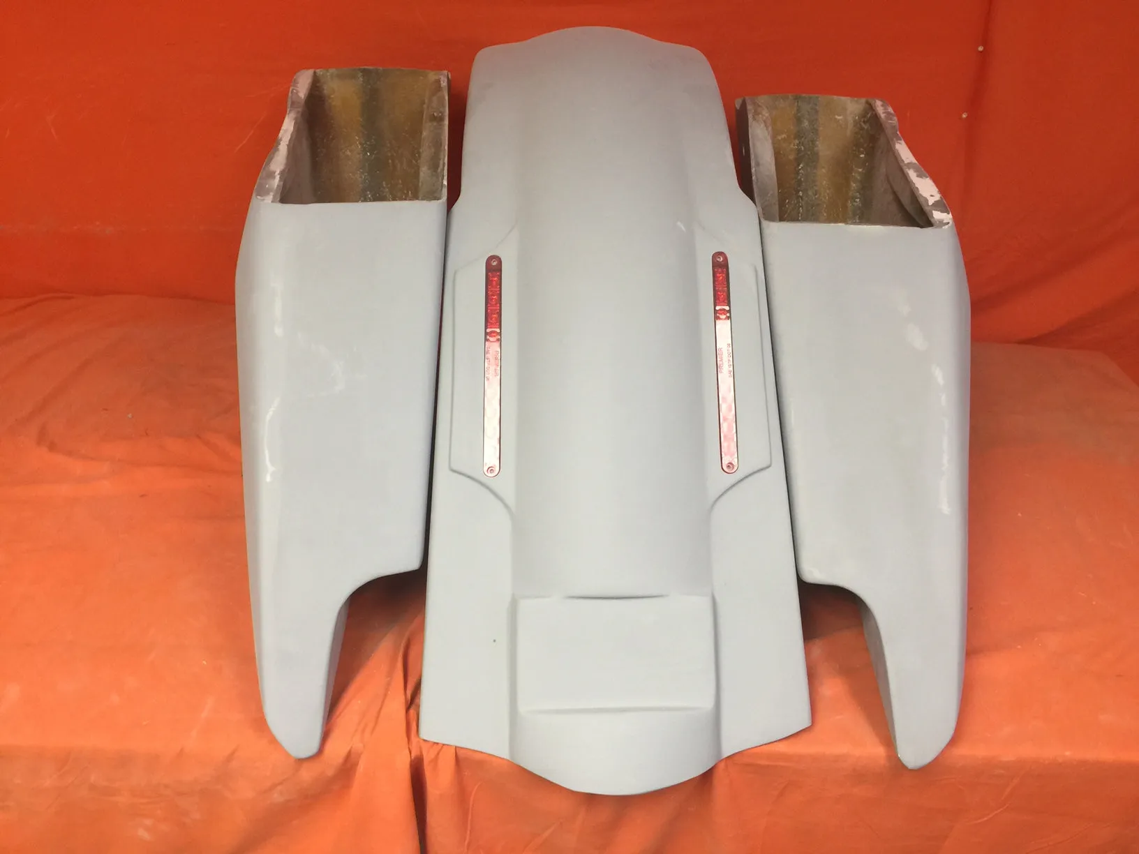 Harley Davidson 2014 - 2023  5" Fifty Five Extended Stretched Saddlebag Fender Kit Dual Cut Outs No Lids