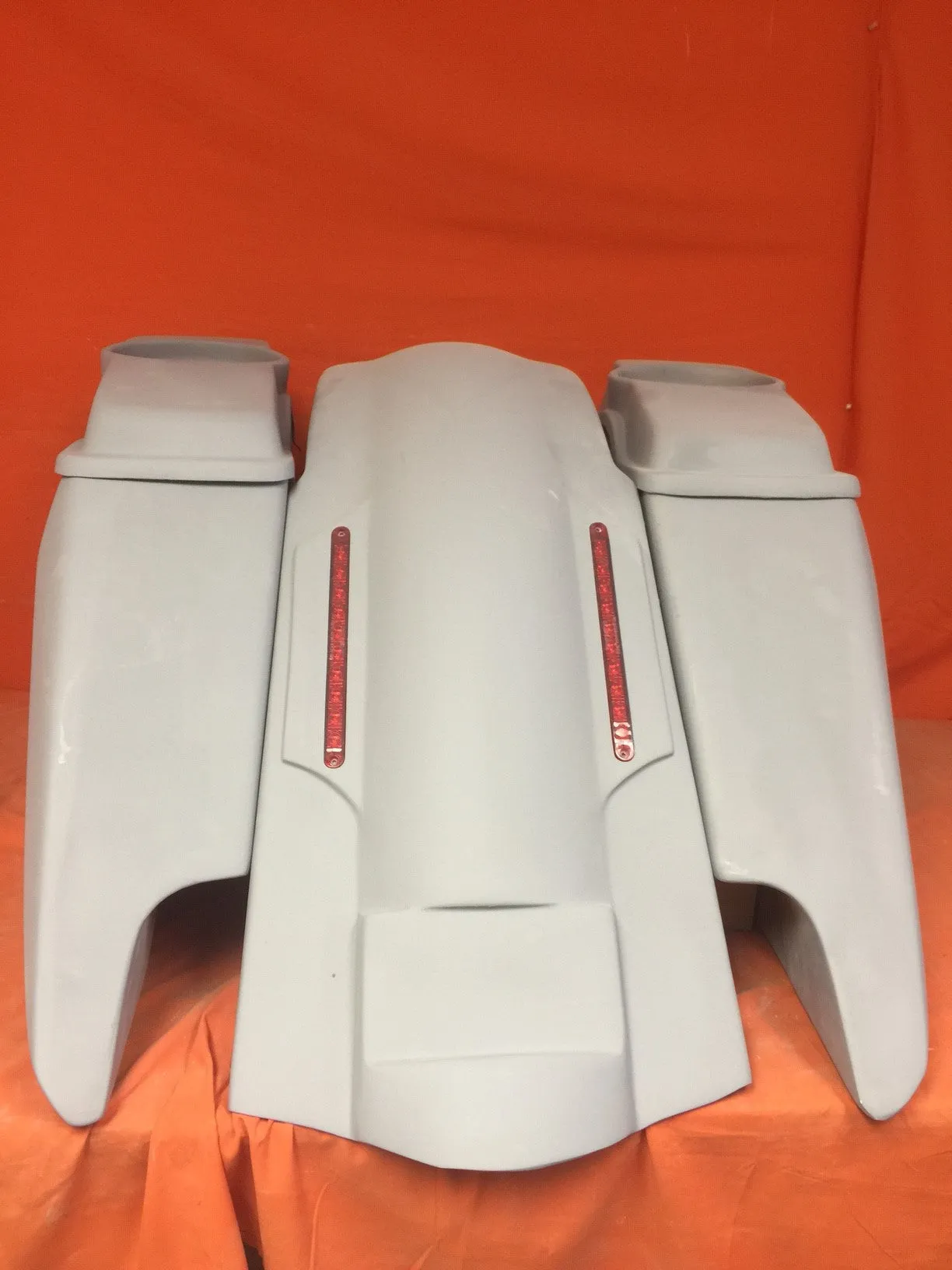 Harley Davidson 2014 - 2023  5" Fifty Five Extended Stretched Saddlebag LED Fender Kit Dual Cut Outs 6.5" Speaker Lids