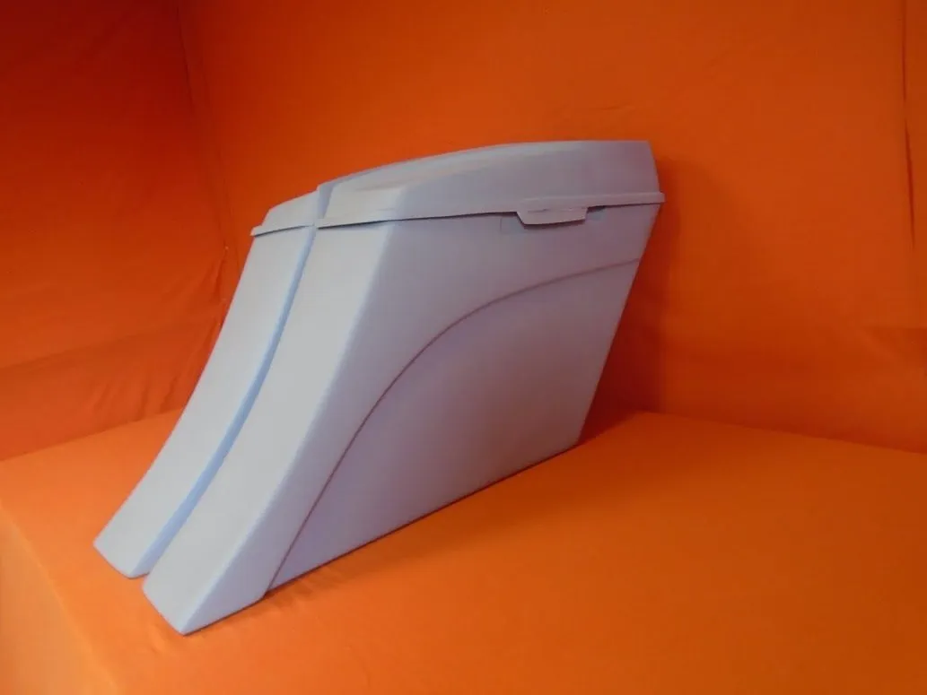 Harley Davidson 6" Extended Stretched Out & Down Saddlebags - 2014 - 2018  Model Style   6.5" Speaker lids - No Cut Outs