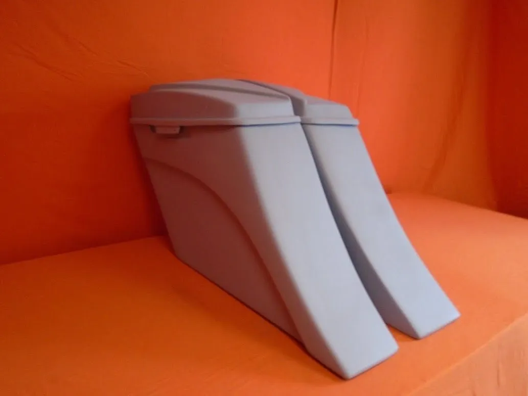 Harley Davidson 6" Extended Stretched Out & Down Saddlebags - 2014 - 2018  Model Style   6.5" Speaker lids - No Cut Outs
