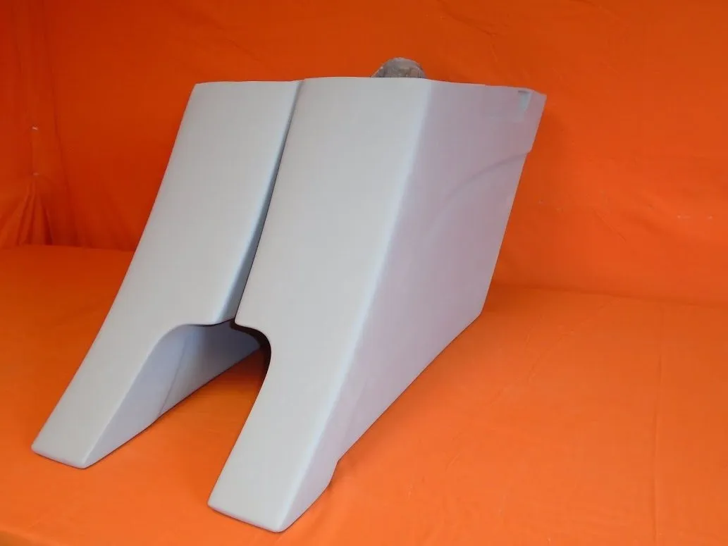 Harley Davidson 6" Extended Stretched Out & Down Saddlebags - 2014 - 2018  Model Style Bags No lids - Dual Cut Outs