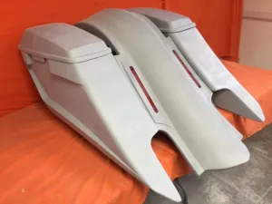 Harley Davidson 6" Trendsetter Extended Saddlebag LED Fender Kit - Dual Cut Outs   Lids