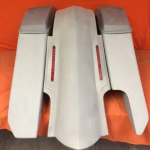 Harley Davidson 6" Trendsetter Extended Saddlebag LED Fender Kit - Right Side Cut Out   6 x 9 Speaker Lids / 2014 - 2018
