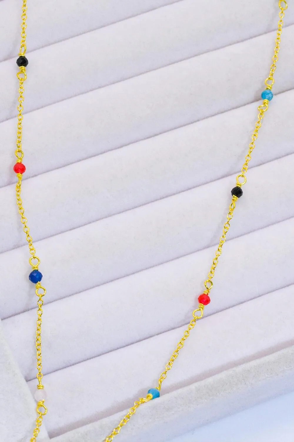 Hazel Blues® | 18K Gold-Plated Multicolored Bead Necklace