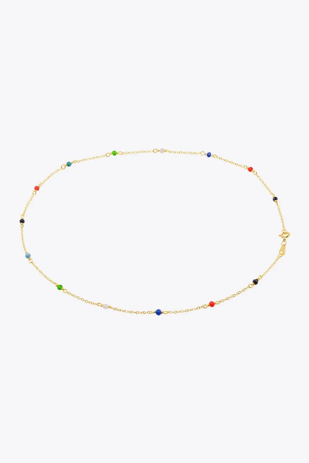 Hazel Blues® | 18K Gold-Plated Multicolored Bead Necklace