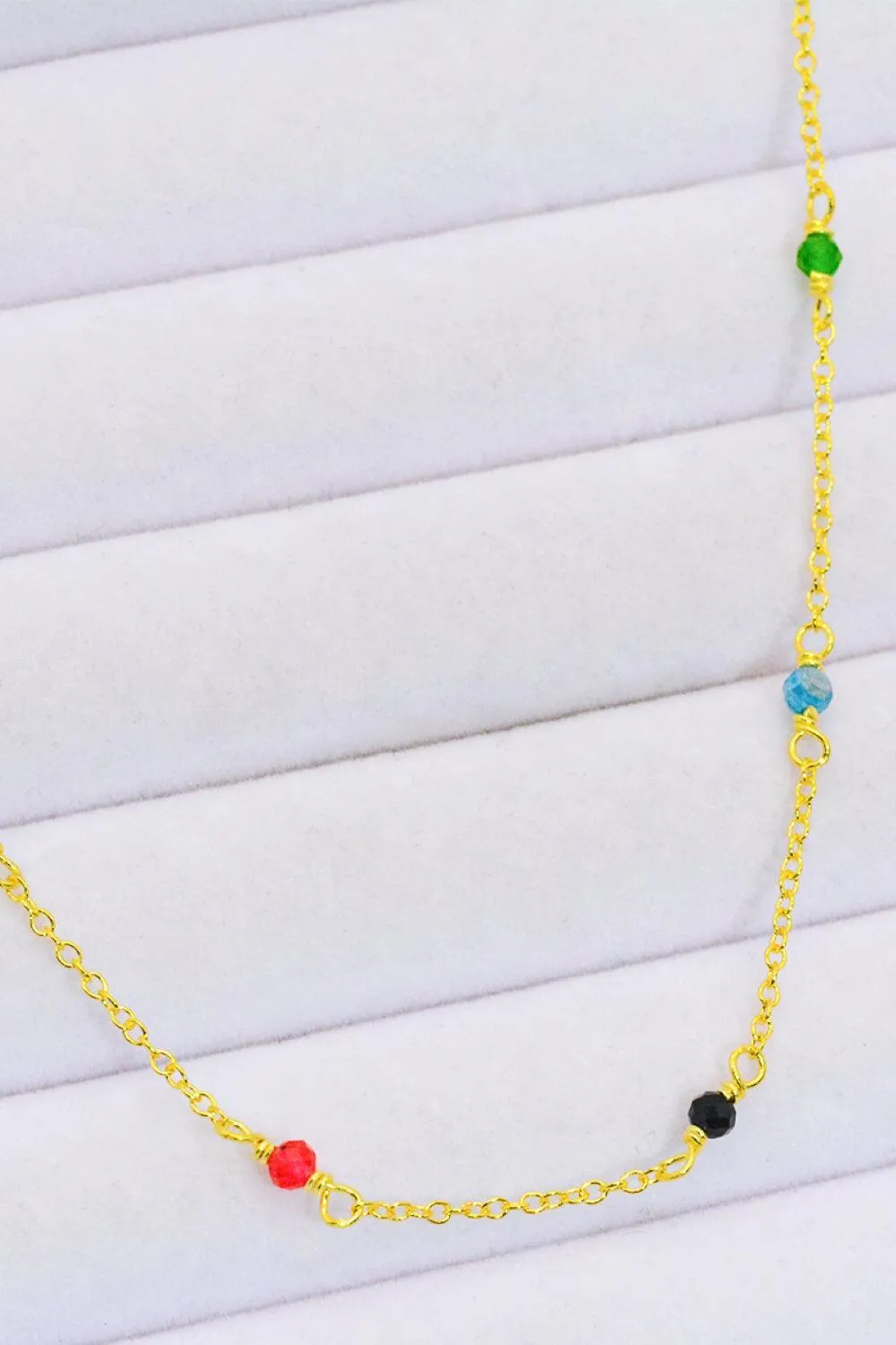 Hazel Blues® | 18K Gold-Plated Multicolored Bead Necklace