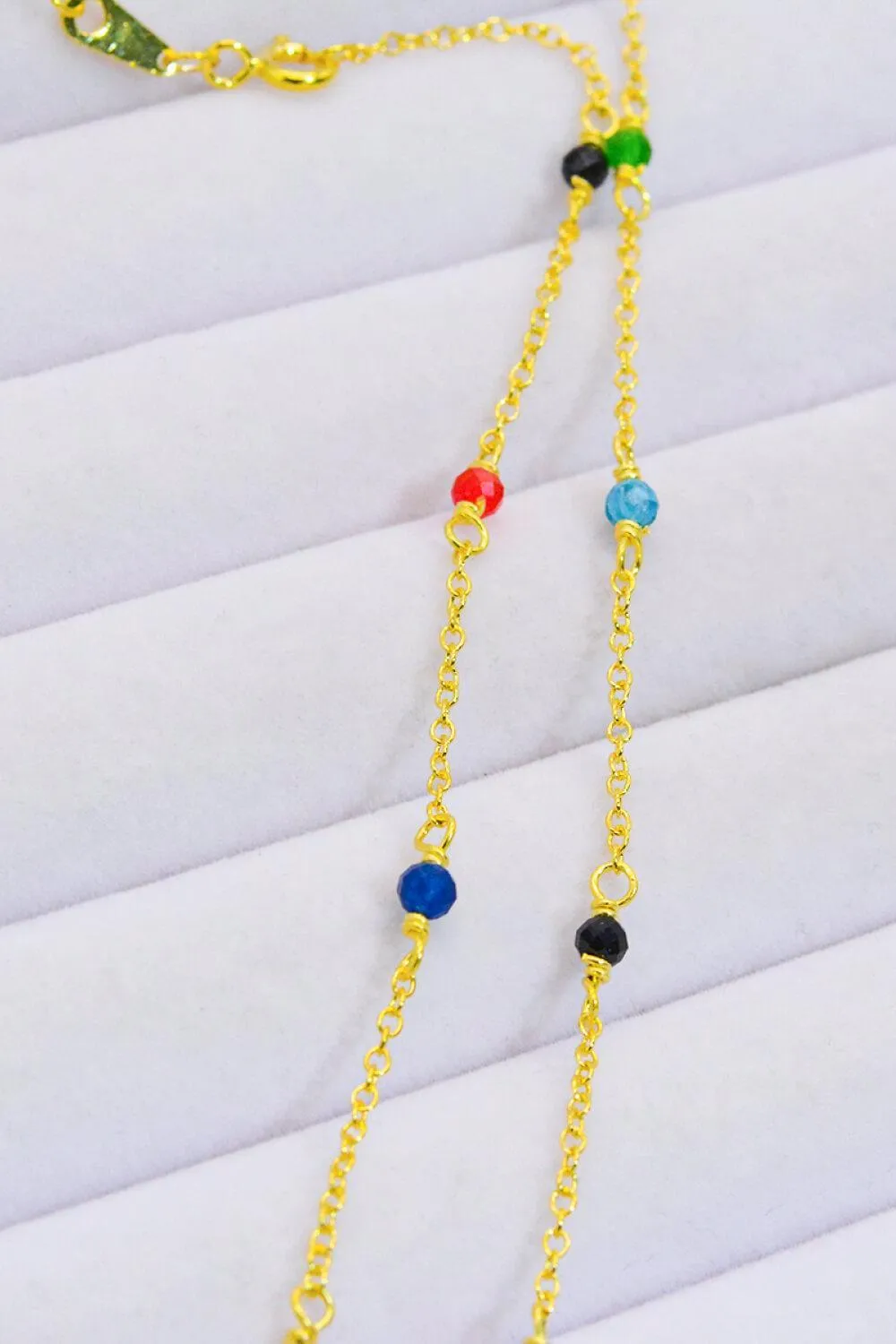 Hazel Blues® | 18K Gold-Plated Multicolored Bead Necklace