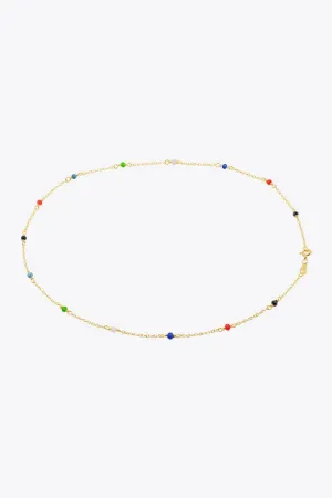 Hazel Blues® | 18K Gold-Plated Multicolored Bead Necklace