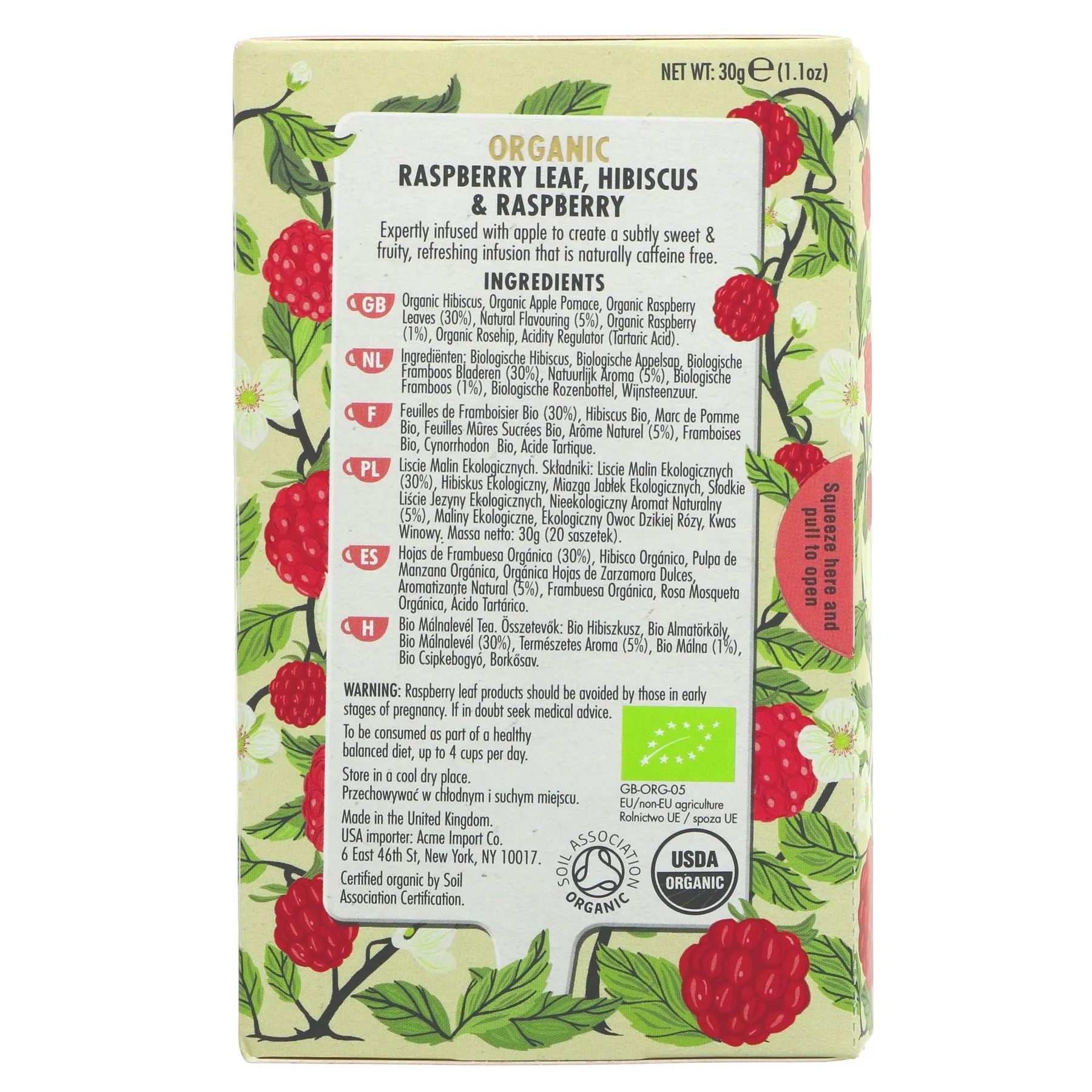 Heath And Heather | Raspberry Leaf - string, tag and envelope | 20 bags