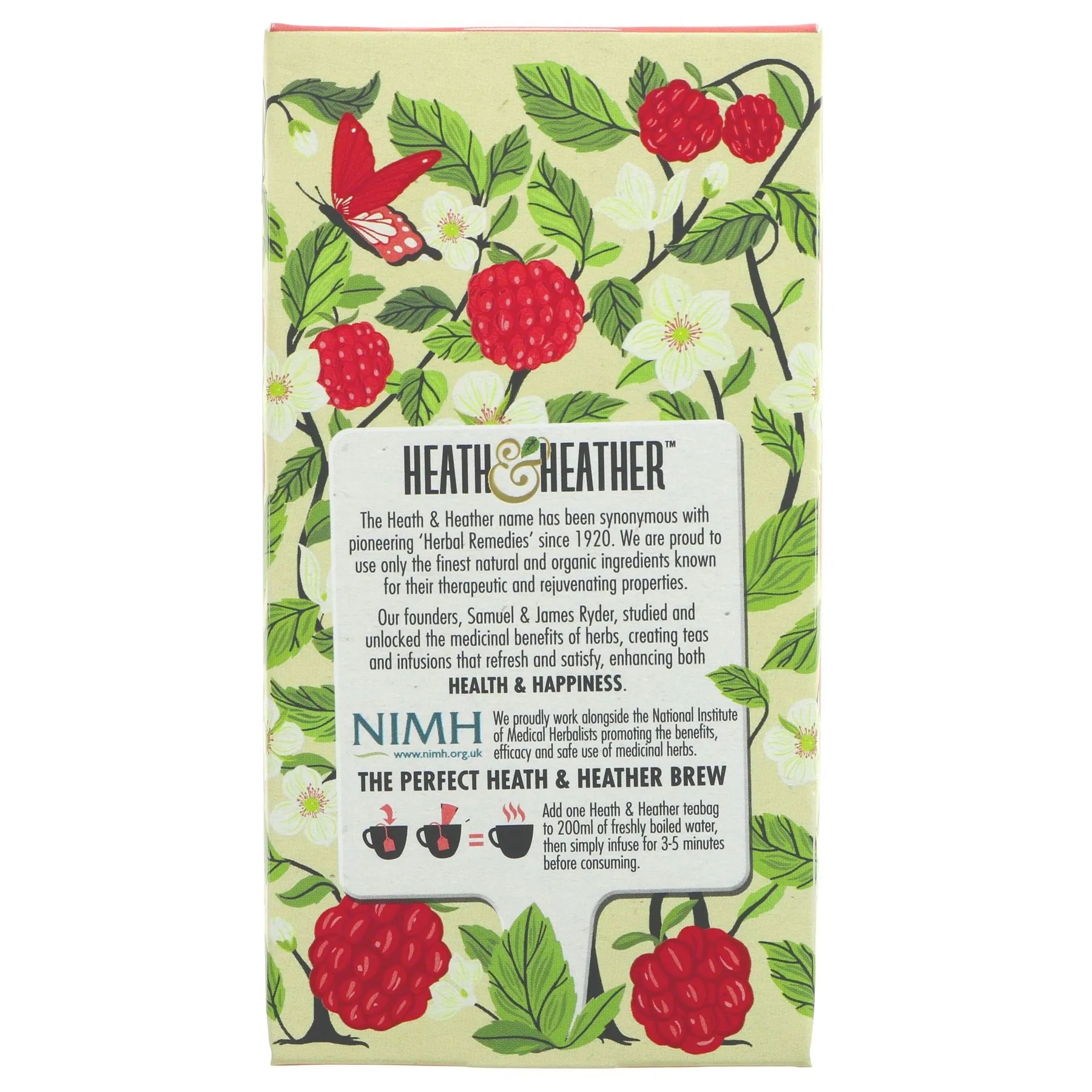 Heath And Heather | Raspberry Leaf - string, tag and envelope | 20 bags