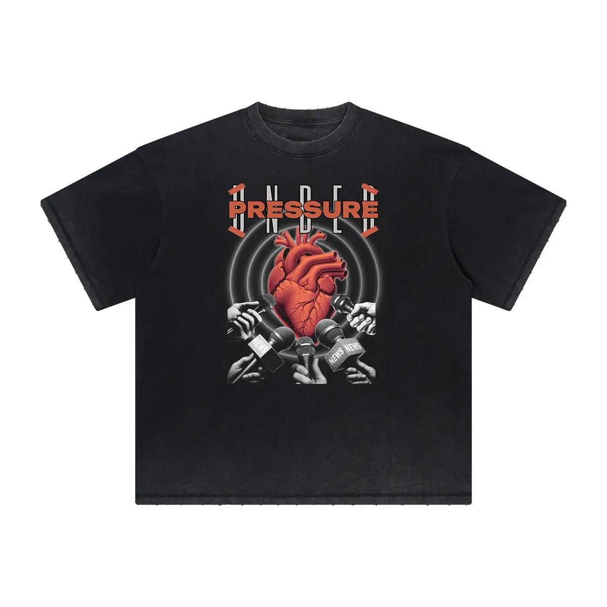 Heavyweight Street Style Abstract Graphic Tee