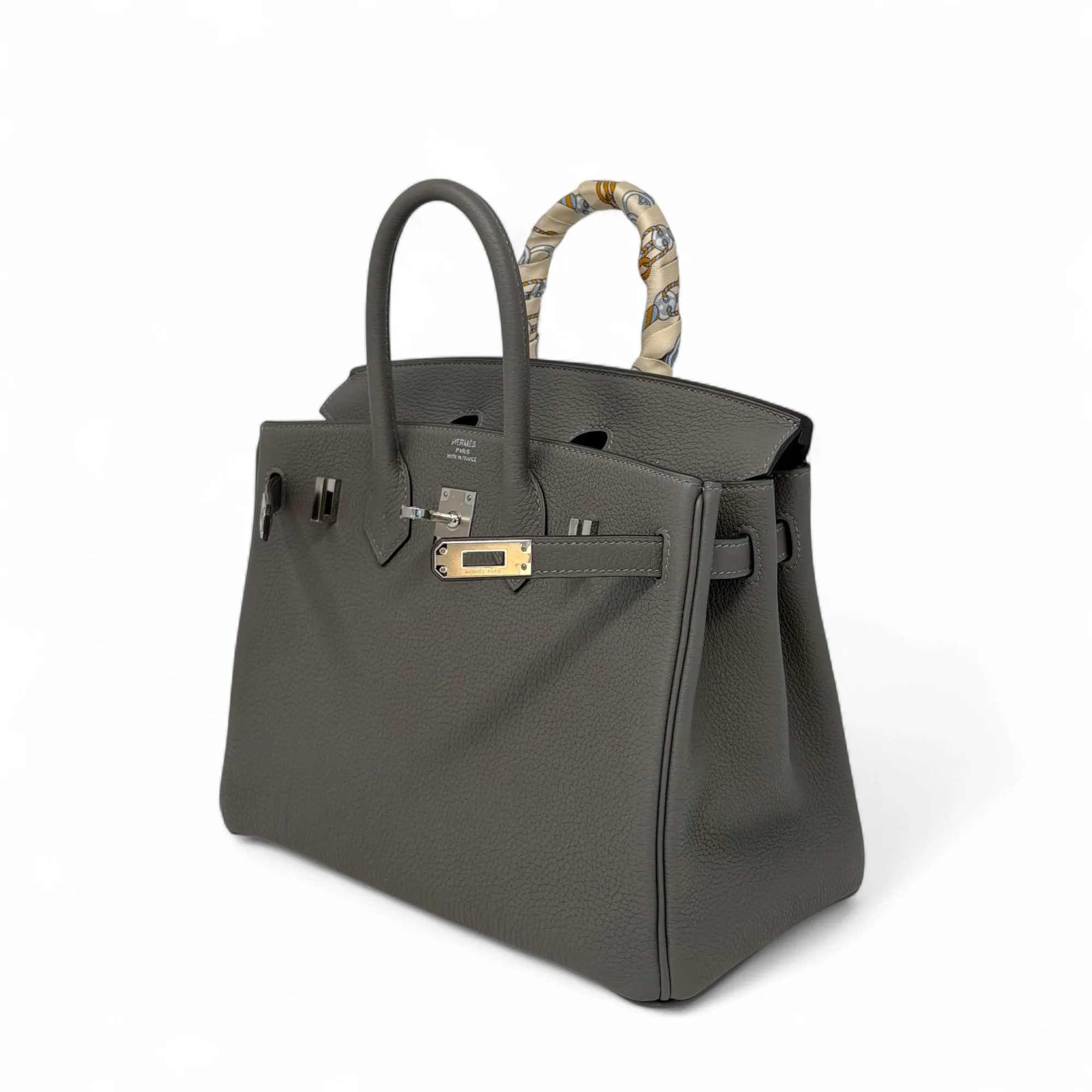Hermes Gris Meyer Togo Birkin 25