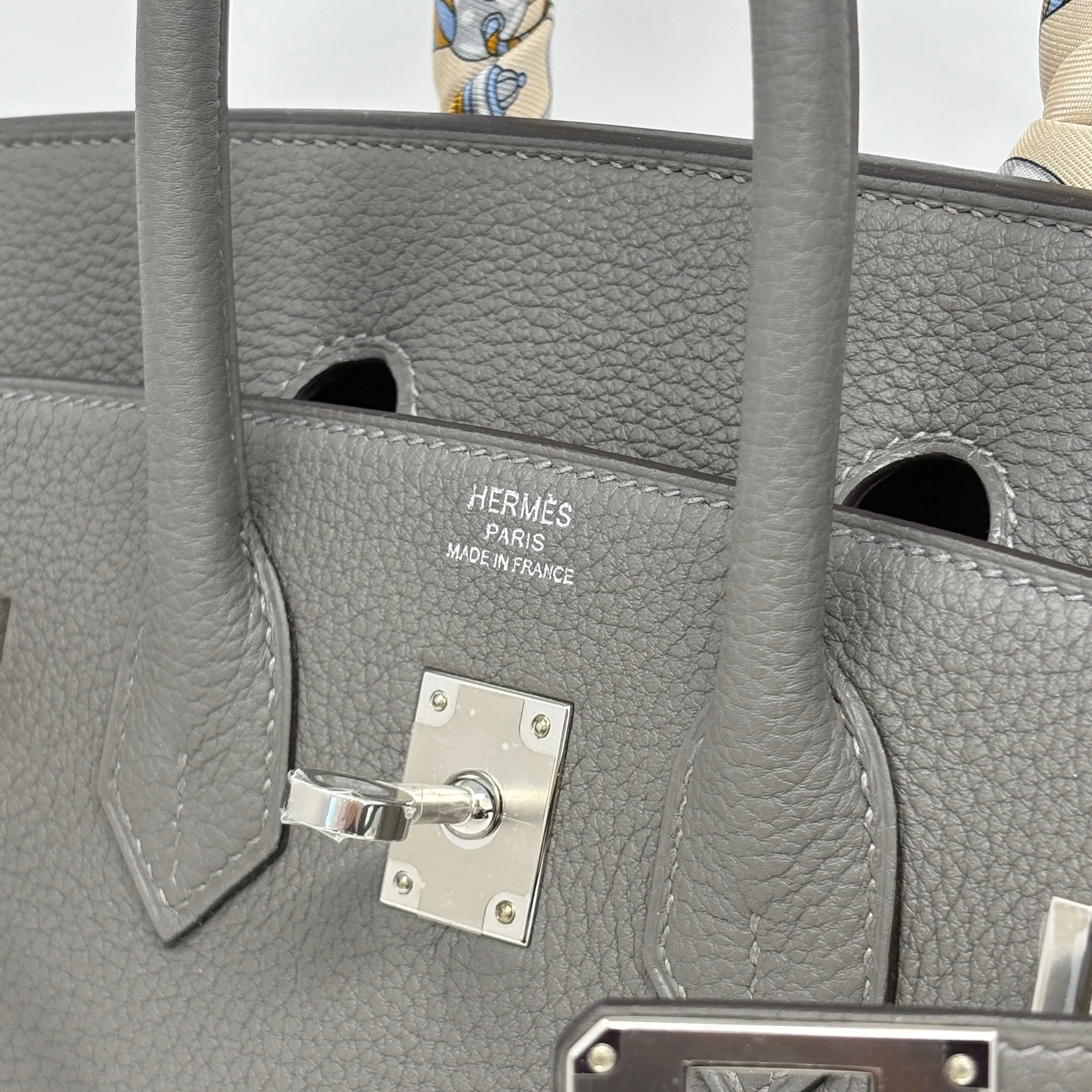 Hermes Gris Meyer Togo Birkin 25