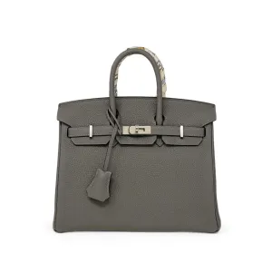 Hermes Gris Meyer Togo Birkin 25