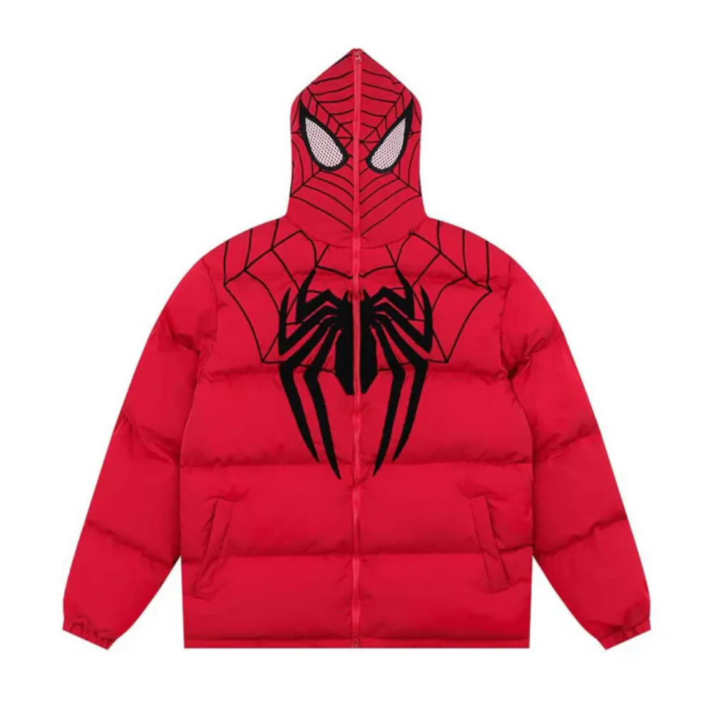 High Street Flocked Embroidered Spider Coat