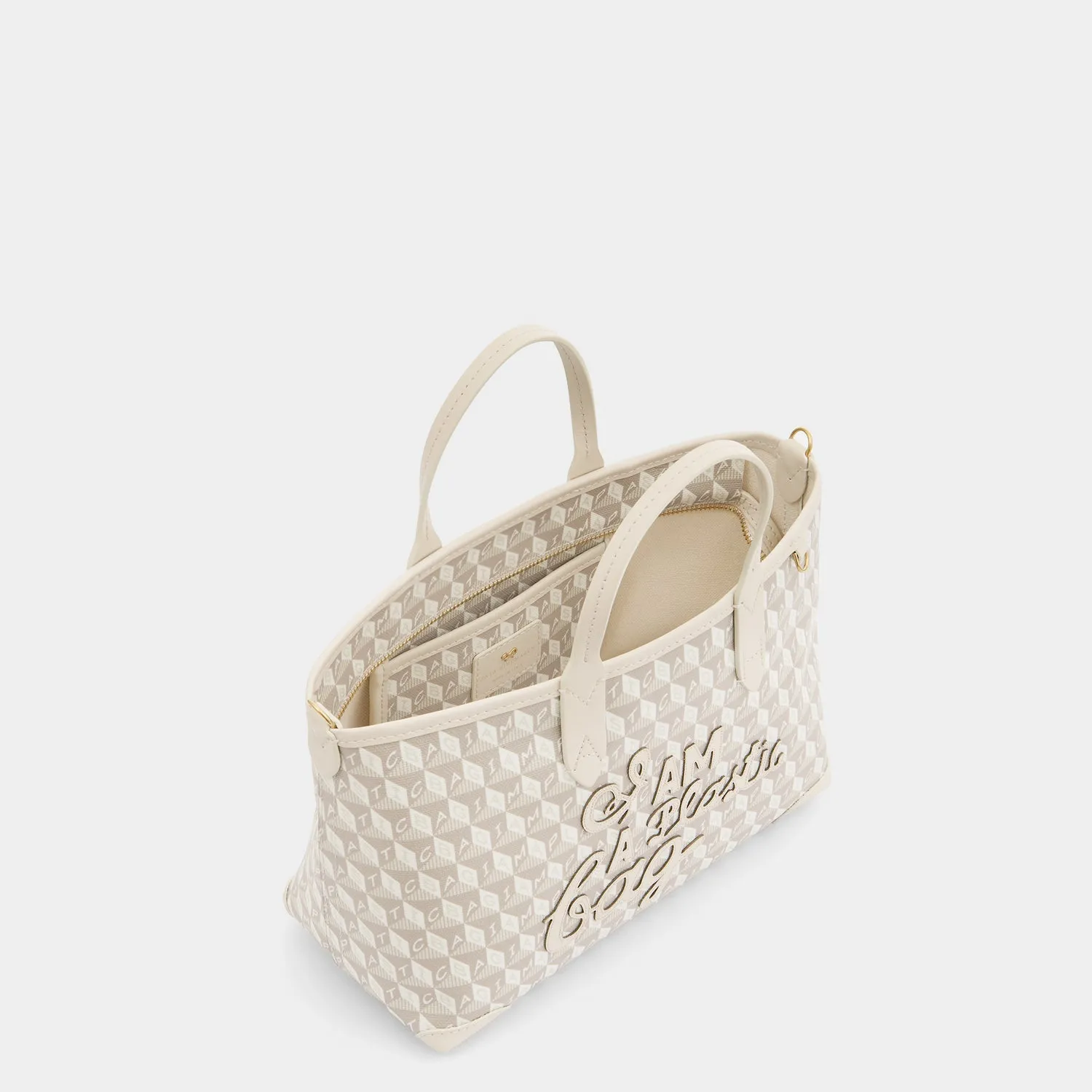 I Am A Plastic Bag XS Zipped Motif Cross-body Tote