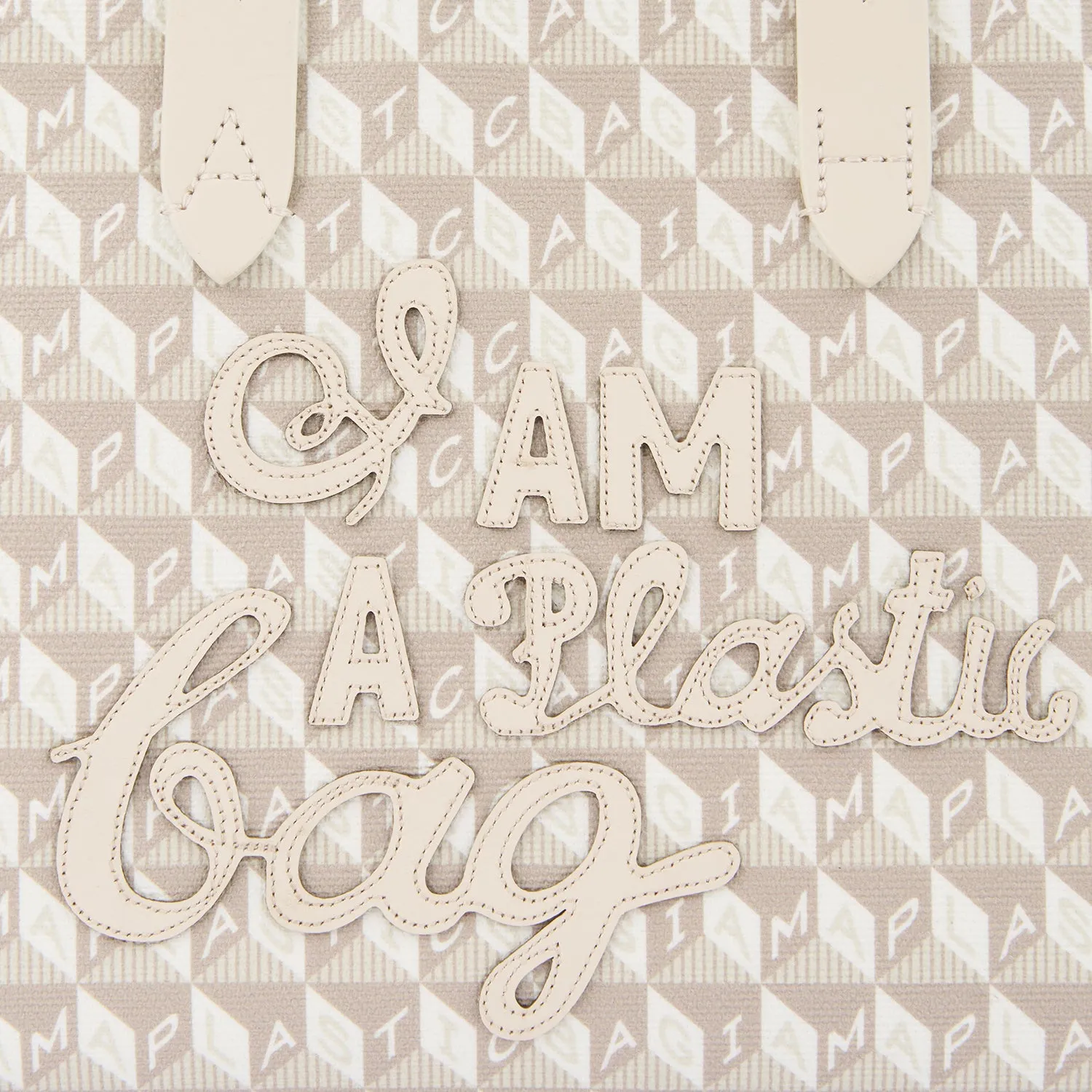 I Am A Plastic Bag XS Zipped Motif Cross-body Tote