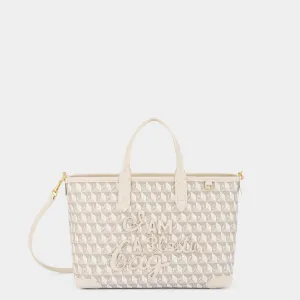 I Am A Plastic Bag XS Zipped Motif Cross-body Tote