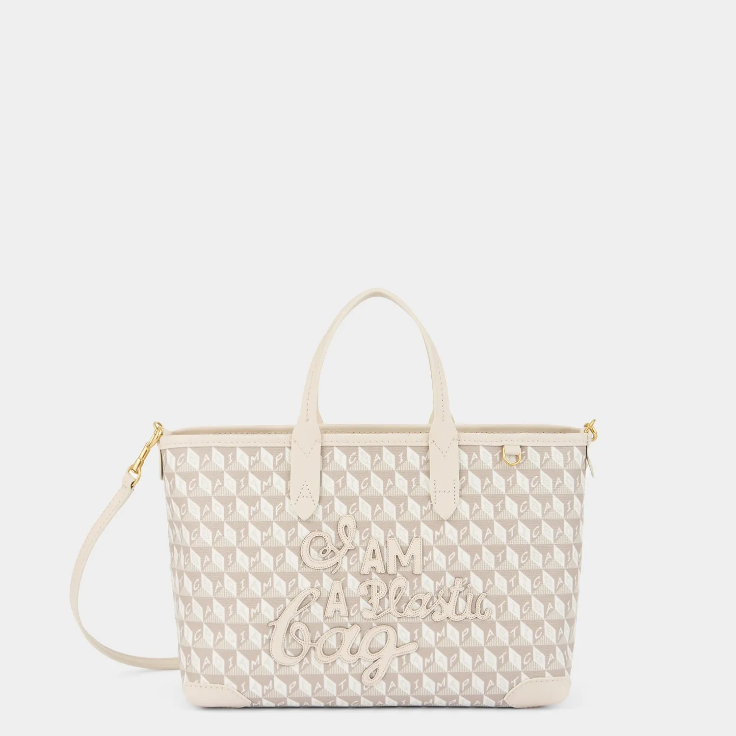I Am A Plastic Bag XS Zipped Motif Cross-body Tote