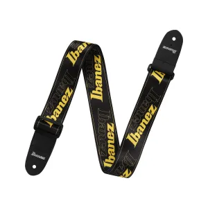 Ibanez Logo GSD50-YE Guitar Strap, Yellow