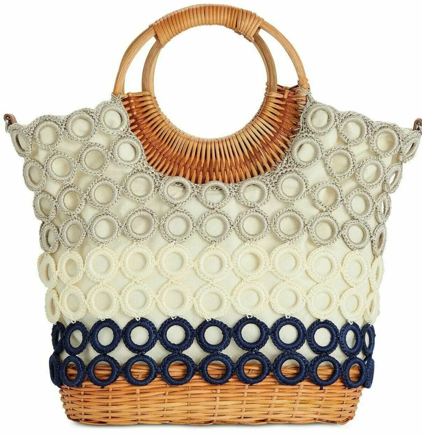 I.N.C. International Concepts Crochet Multi Circles Crossbody Handbag 88367