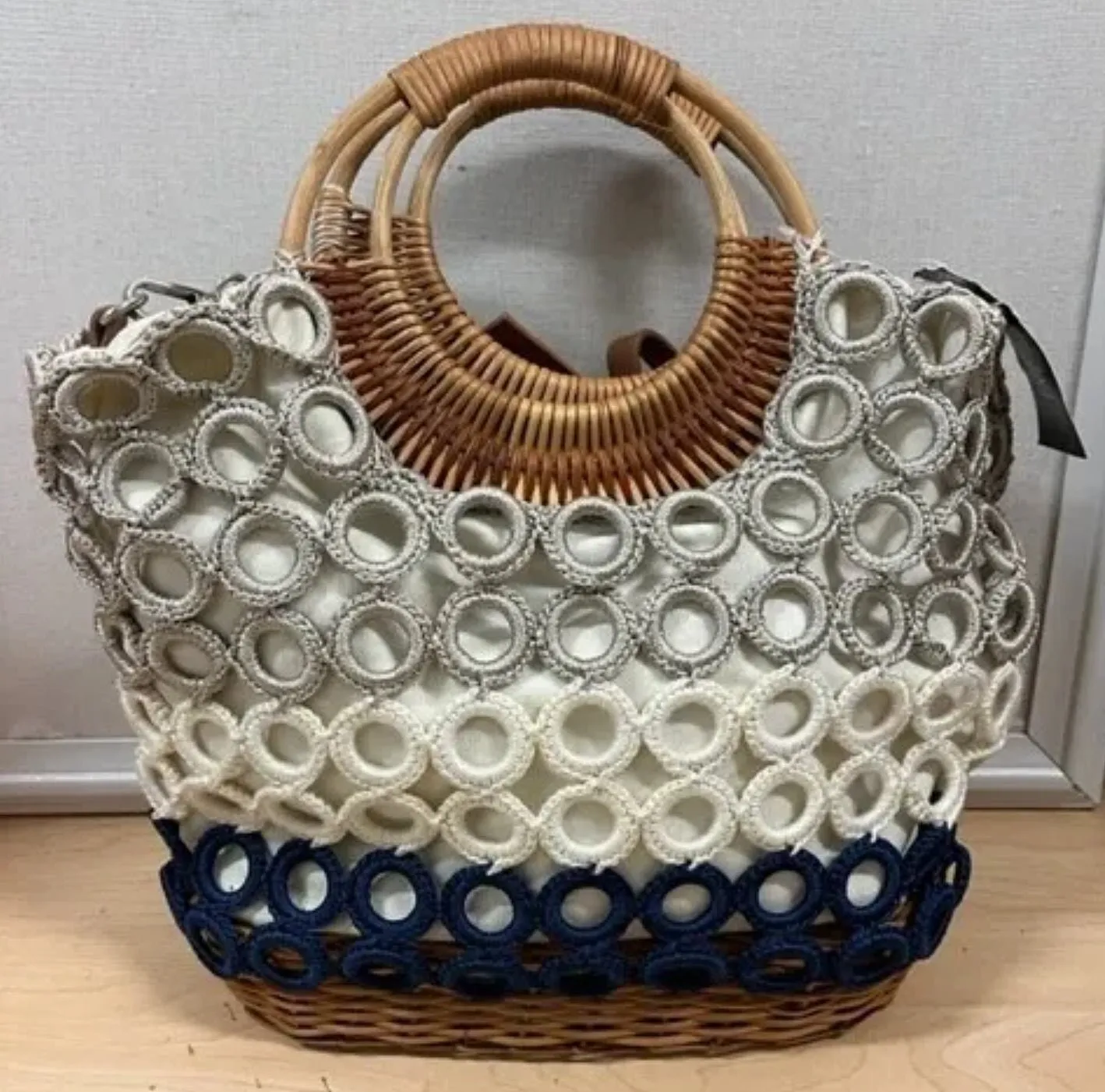 I.N.C. International Concepts Crochet Multi Circles Crossbody Handbag 88367