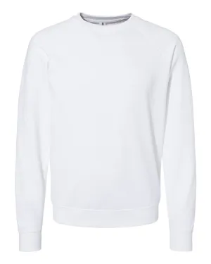 Independent Trading Co. Unisex Lightweight Loopback Terry Crewneck White