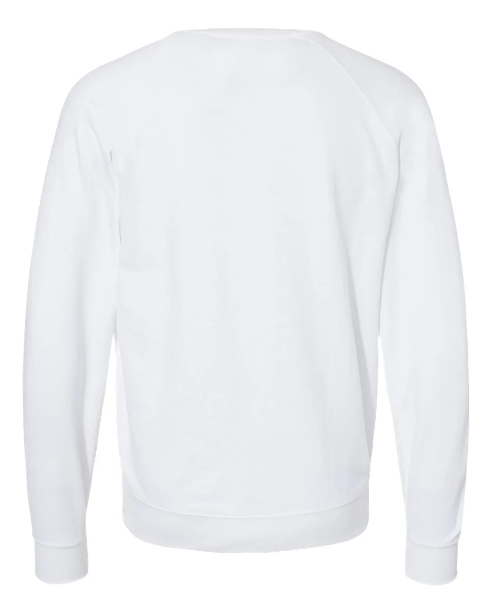 Independent Trading Co. Unisex Lightweight Loopback Terry Crewneck White