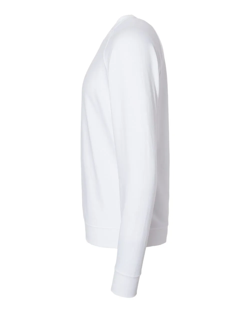 Independent Trading Co. Unisex Lightweight Loopback Terry Crewneck White