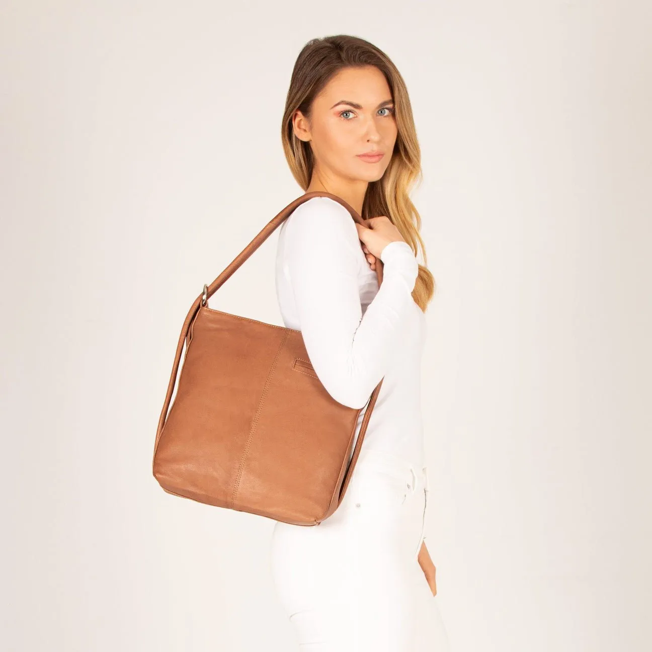 Indiana Soft Leather Convertible Backpack