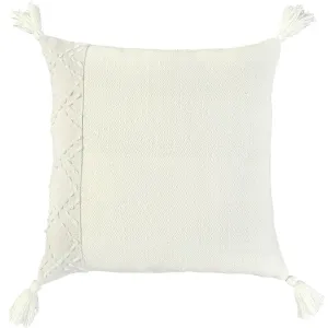 Ivory Accent Stitch Color Block Throw Pillow