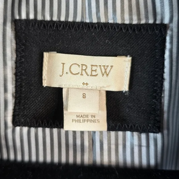 J. Crew Womens School Boy Blazer in Black Size 8
