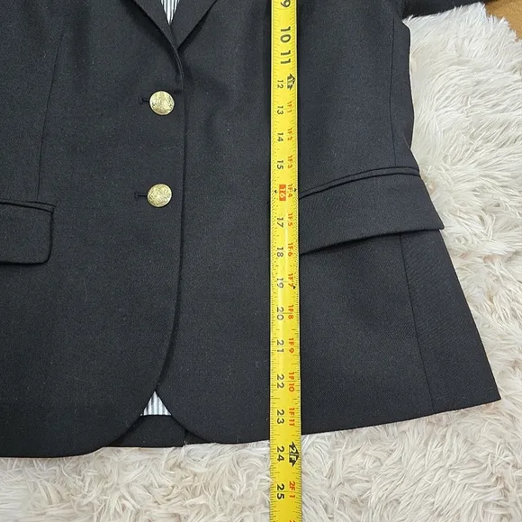 J. Crew Womens School Boy Blazer in Black Size 8