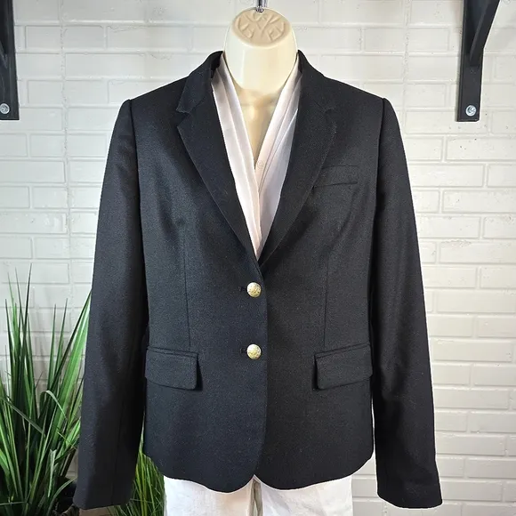 J. Crew Womens School Boy Blazer in Black Size 8