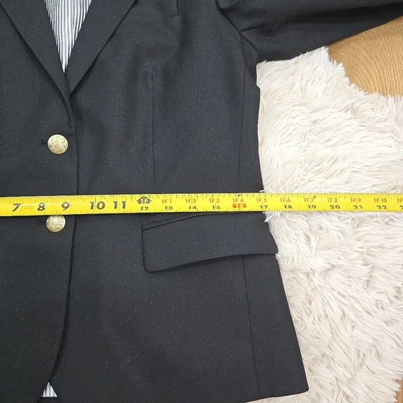 J. Crew Womens School Boy Blazer in Black Size 8