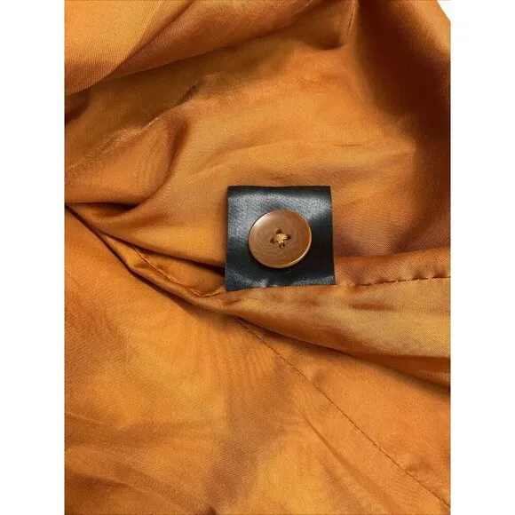John Carlisle Trench Jacket Size L Women's Brown Suede Soft Leather Blazer