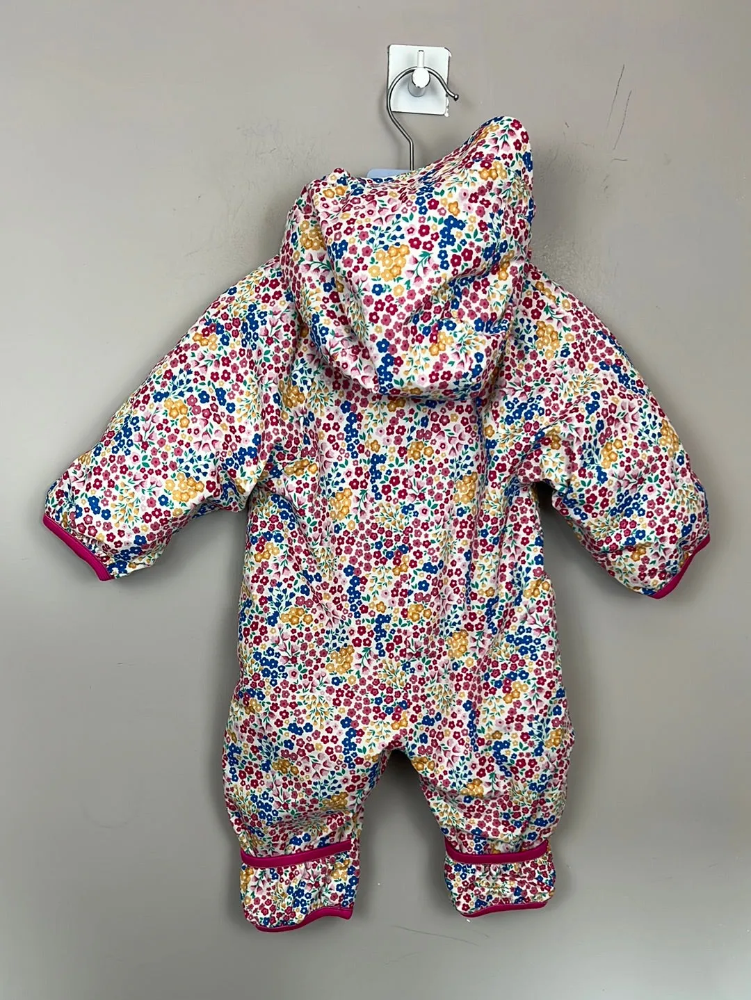 Jojo Maman Bebe floral waterproof snowsuit 3-6m