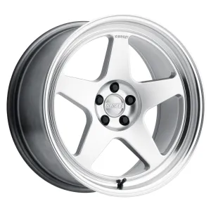 Kansei Wheels K12H KNP 18x9 5X114.3 HYPER SILVER MACHINED LIP  12mm offset