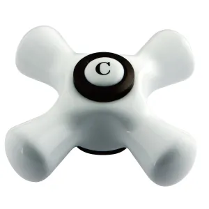 Kingston Brass AECX5C Porcelain Cross Handle (Cold Side), Oil Rubbed Bronze