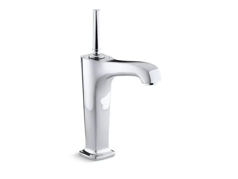 KOHLER K-16231-4 Margaux Tall Single-hole bathroom sink faucet with 6-3/8" spout and lever handle
