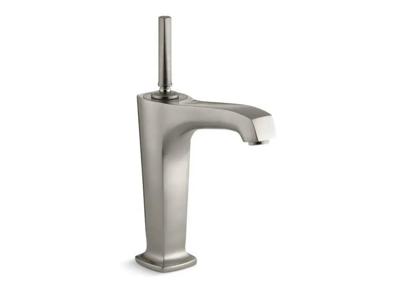 KOHLER K-16231-4 Margaux Tall Single-hole bathroom sink faucet with 6-3/8" spout and lever handle