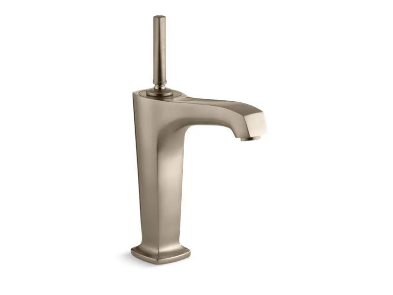 KOHLER K-16231-4 Margaux Tall Single-hole bathroom sink faucet with 6-3/8" spout and lever handle