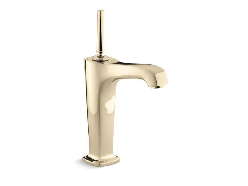 KOHLER K-16231-4 Margaux Tall Single-hole bathroom sink faucet with 6-3/8" spout and lever handle