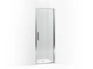 KOHLER K-706075-L Torsion pivot shower door, 76-3/4"H x 30"W with 5/16" thick Crystal Clear glass in Bright Polished Silver