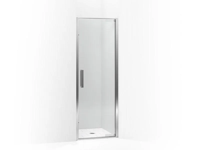 KOHLER K-706075-L Torsion pivot shower door, 76-3/4"H x 30"W with 5/16" thick Crystal Clear glass in Bright Polished Silver