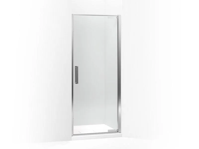 KOHLER K-706077-L Torsion pivot shower door, 76-3/4"H x 36"W with 5/16" thick Crystal Clear glass in Bright Polished Silver