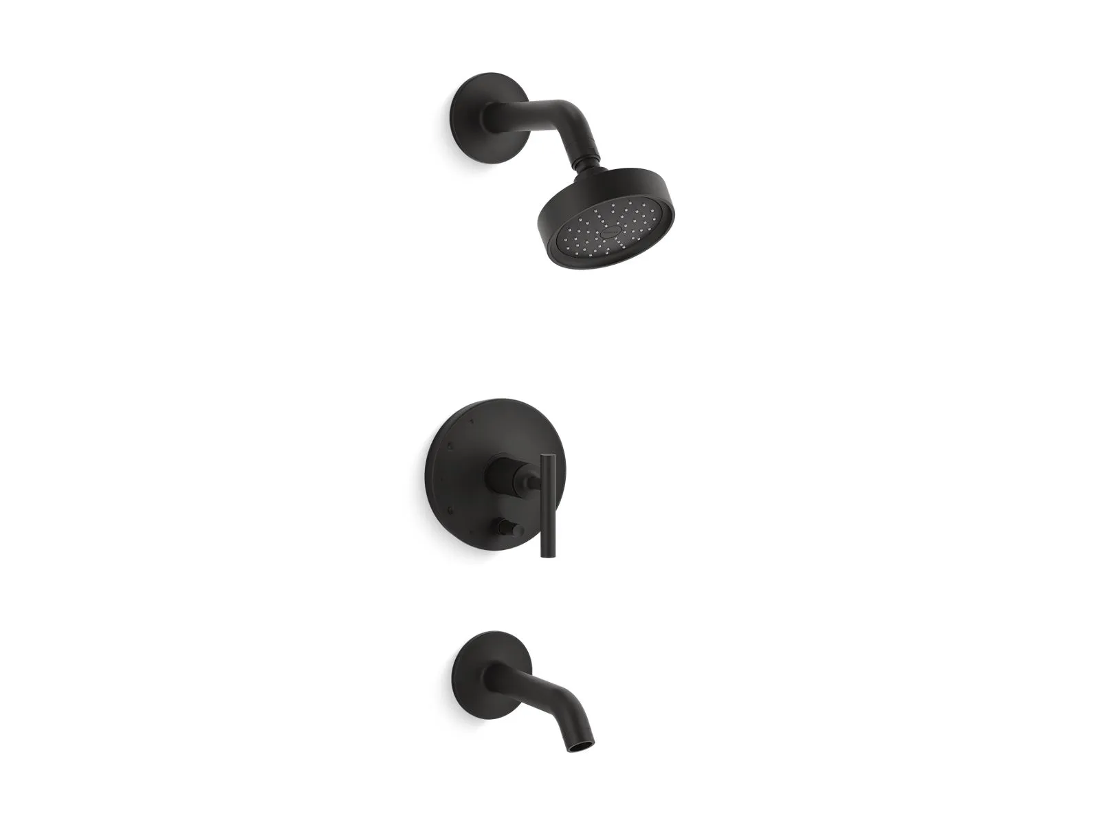 KOHLER K-T14420-4G Purist Rite-Temp bath and shower trim kit with push-button diverter and lever handle, 1.75 gpm