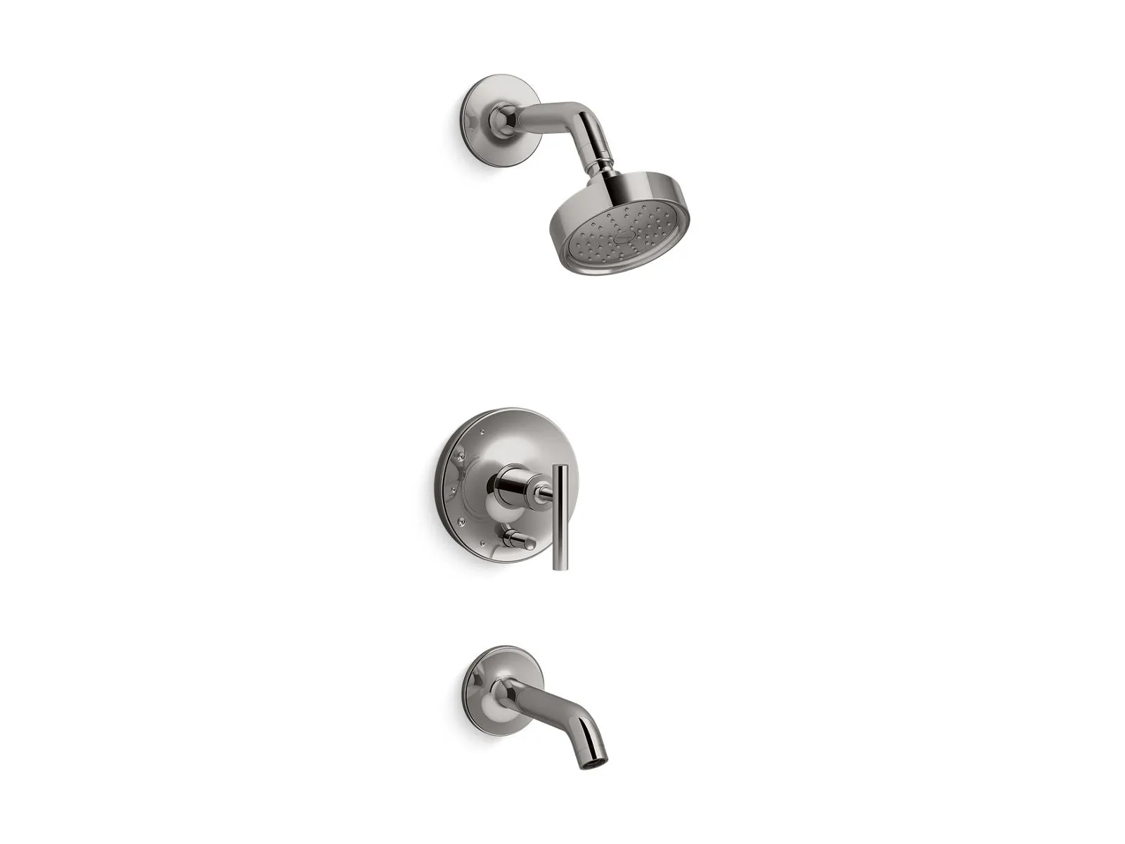 KOHLER K-T14420-4G Purist Rite-Temp bath and shower trim kit with push-button diverter and lever handle, 1.75 gpm