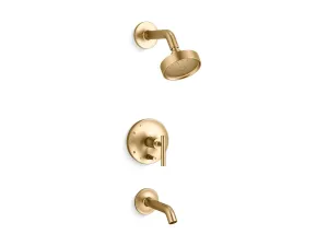 KOHLER K-T14420-4G Purist Rite-Temp bath and shower trim kit with push-button diverter and lever handle, 1.75 gpm