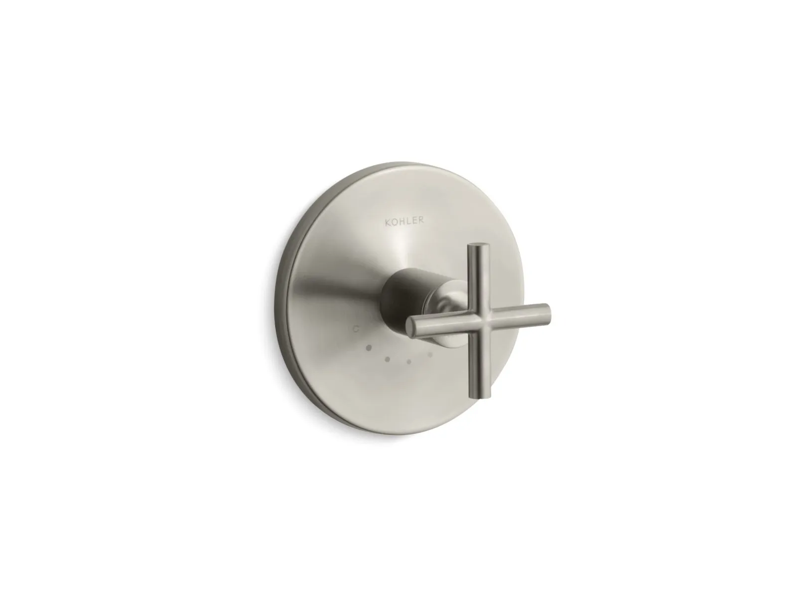 KOHLER K-T14488-3 Purist MasterShower temperature control valve trim with cross handle